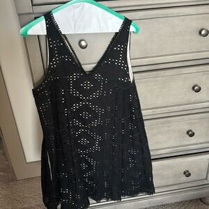 Maeve by Anthropologie black eyelet dress